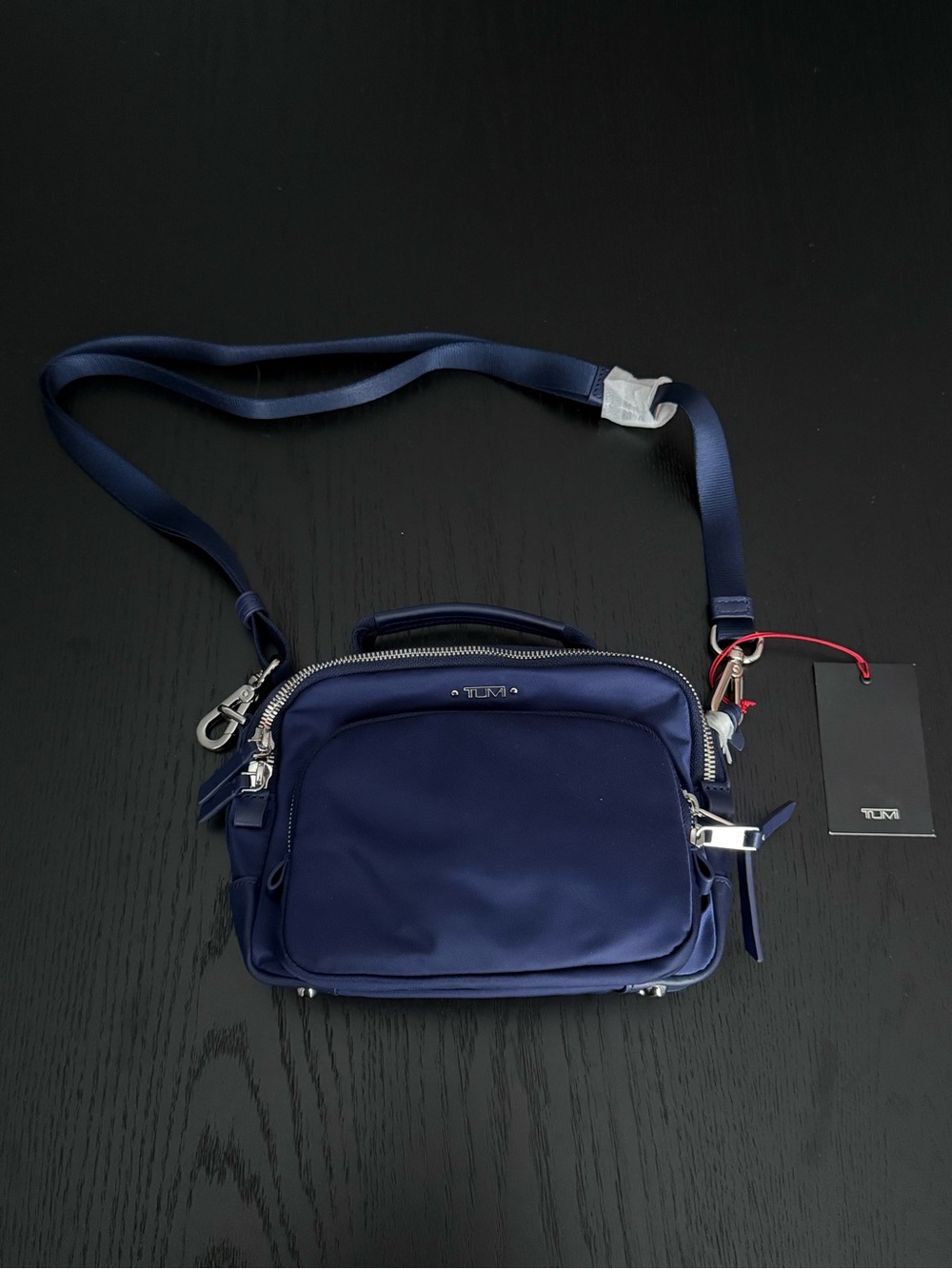 Tumi Tamy Navy Blue Nylon Crossbody Messenger Bag